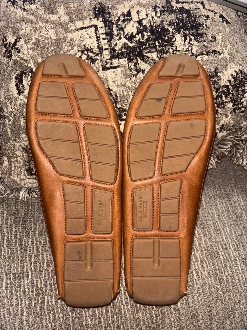 Cole Haan Men's Cognac Leather Bit Loafers Size 13